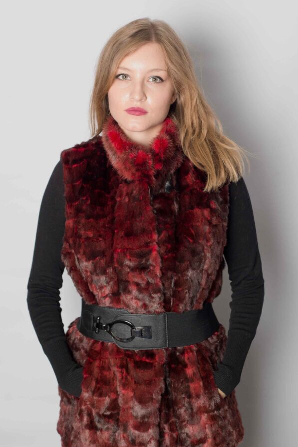 Vest mink red