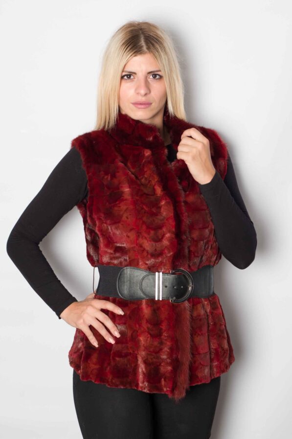 Vest mink red
