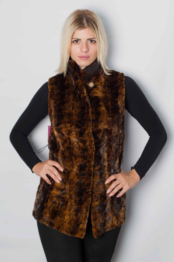 Vest mink yellow-brown