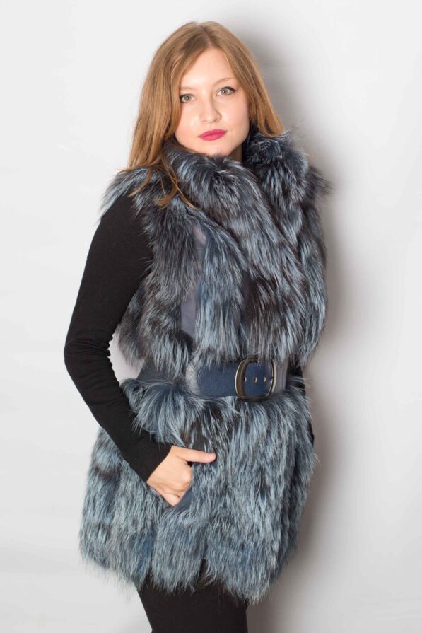 Vest silverfox blue-sky