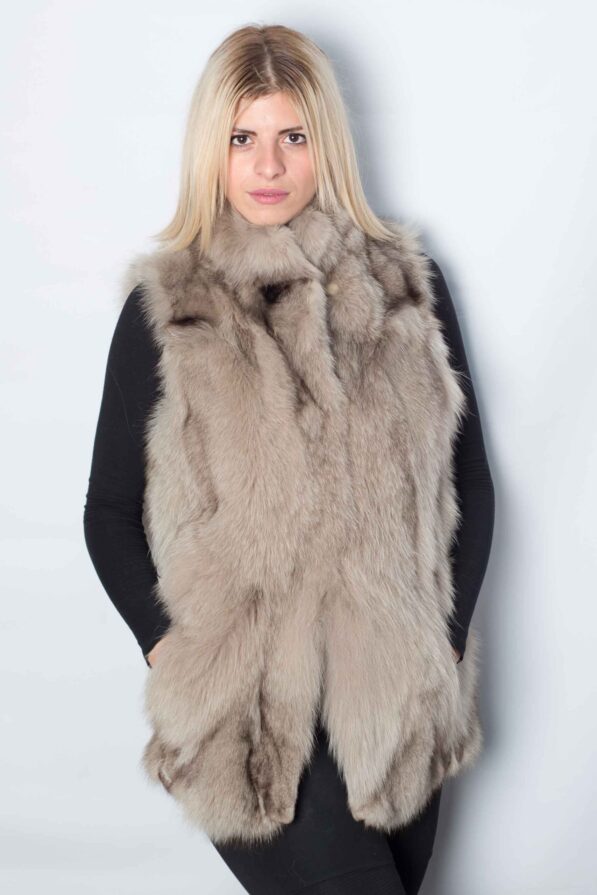 Vest fox olive-beige