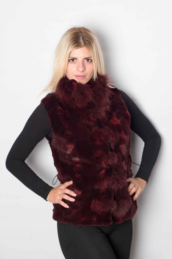 Vest fox burgandy