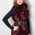 Vest burgandy fox