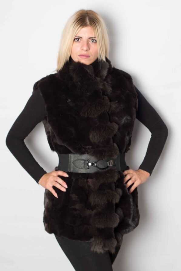 Vest olive-brown fox