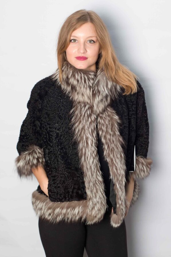 Cloak astrakhan black