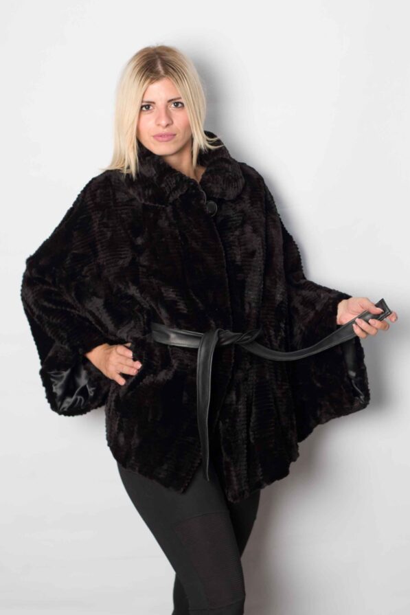 Cloak mink black