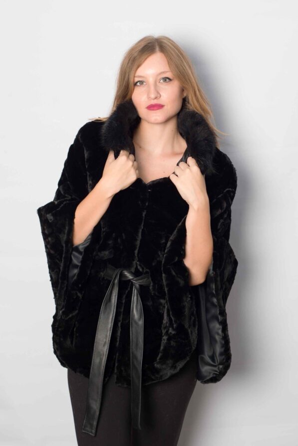 Cloak mink black