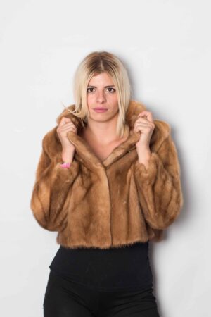 Coat mink Pastel