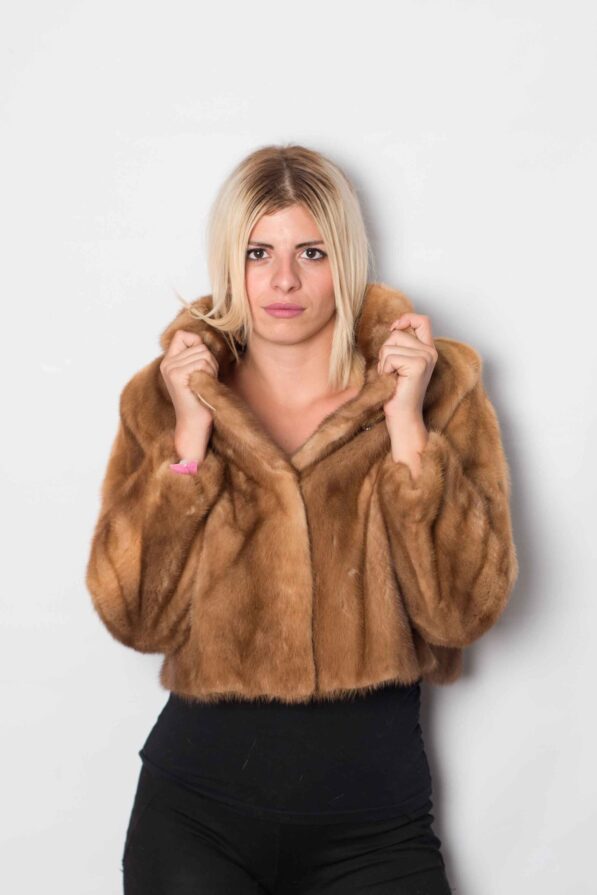 Coat mink Pastel