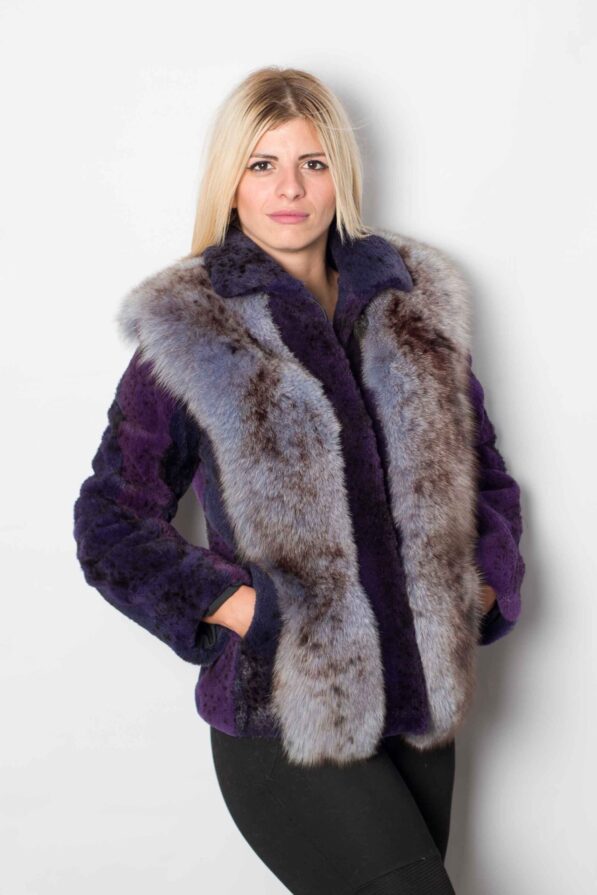 Coat beever purple