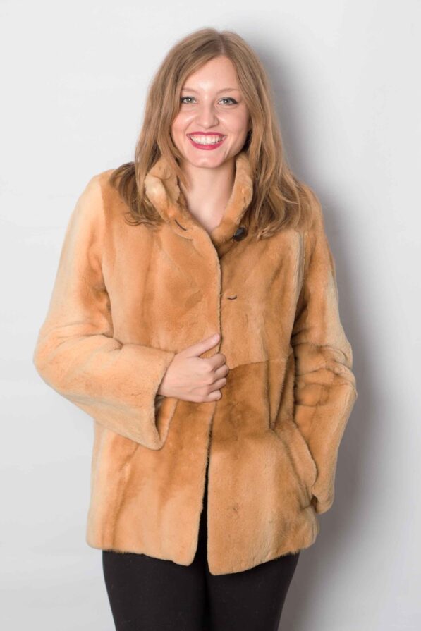Coat mink gold