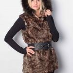 Brown goatskin vest
