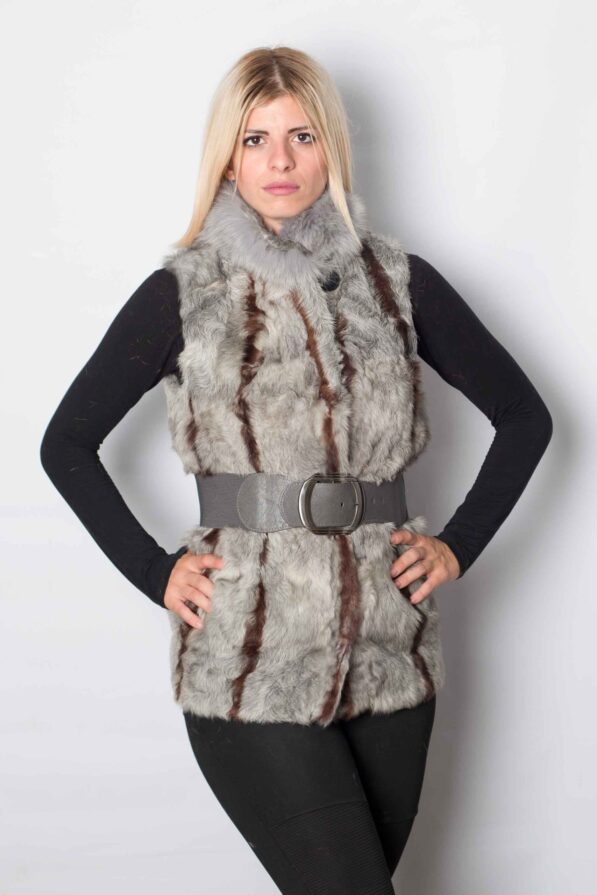 Vest Goatskin grey brown