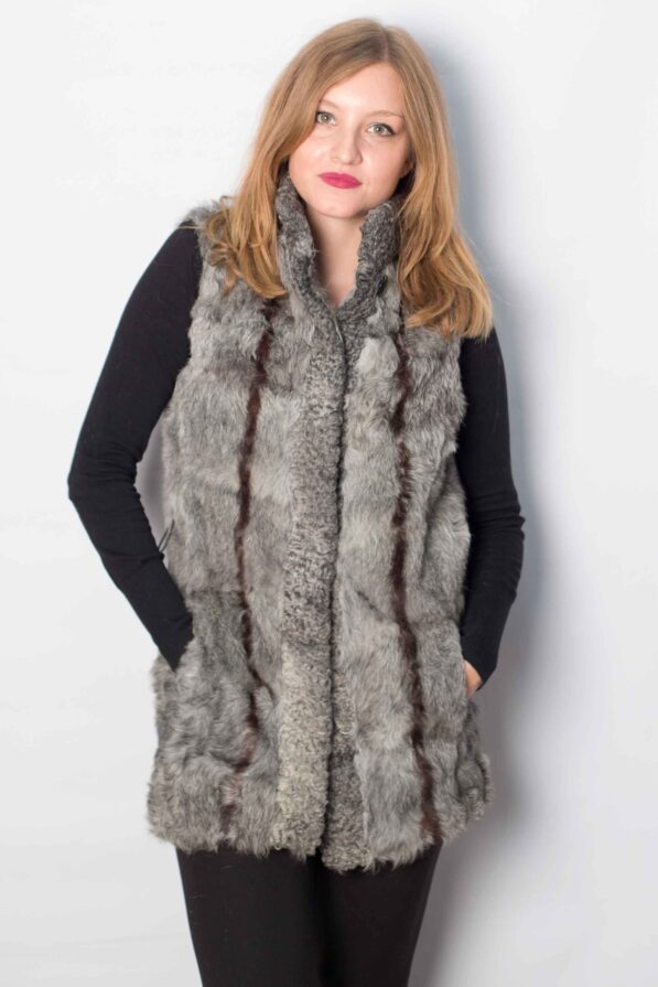 Vest goatskin Grey-Brown