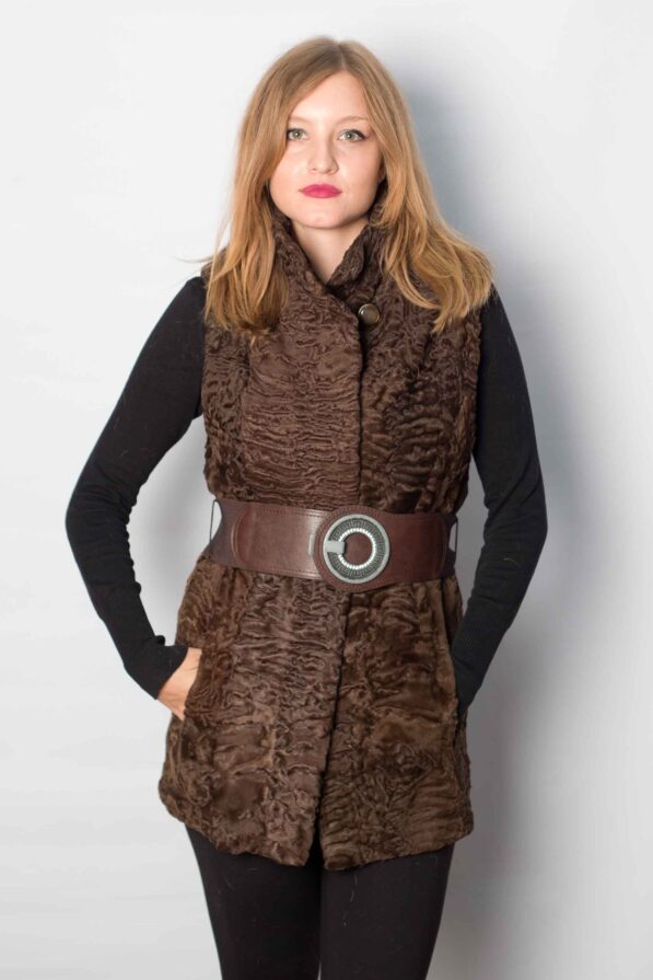 Vest swakara brown