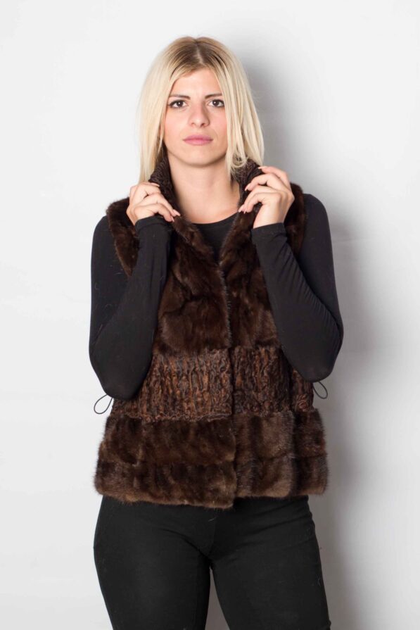 Vest mink brown