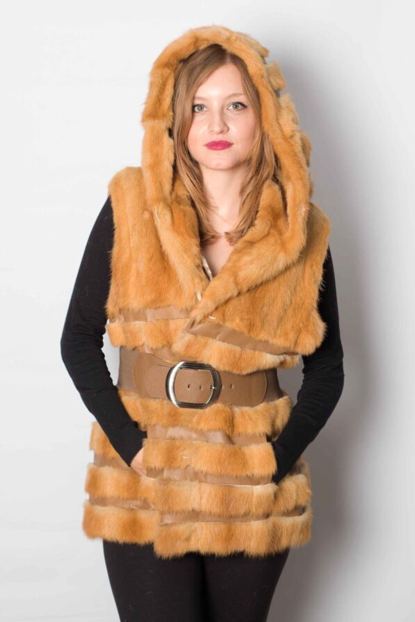 Vest mink orange-beige