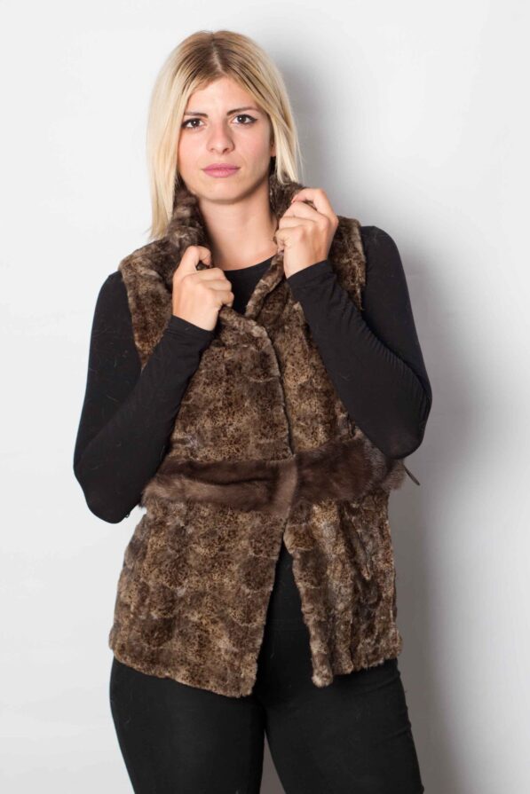 Vest mink grey-brown