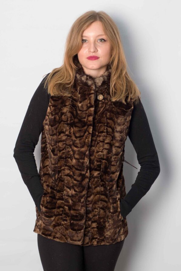 Vest mink brown-beige