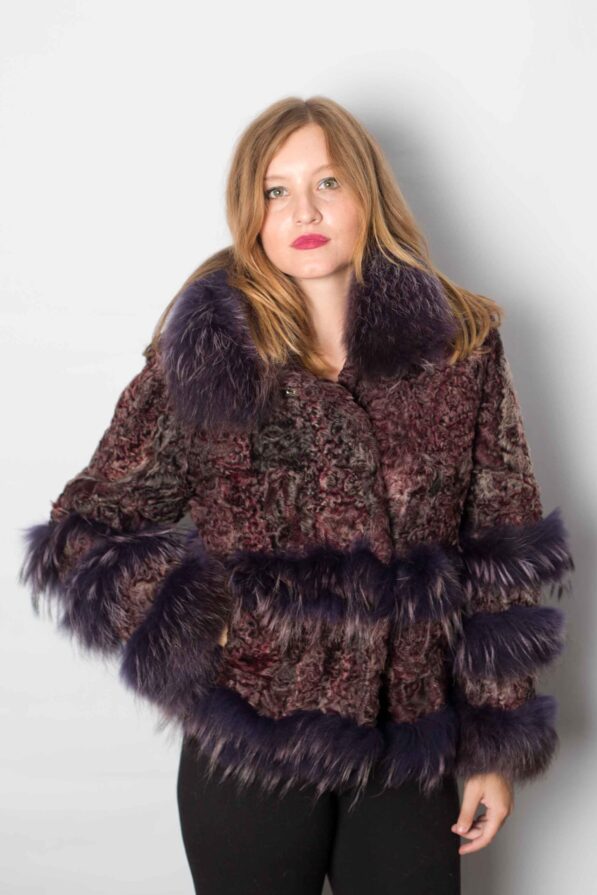 Coat Karakul purple