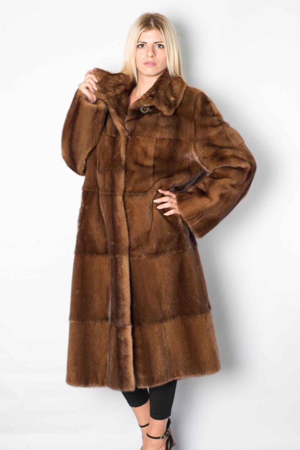 Coat mink brown