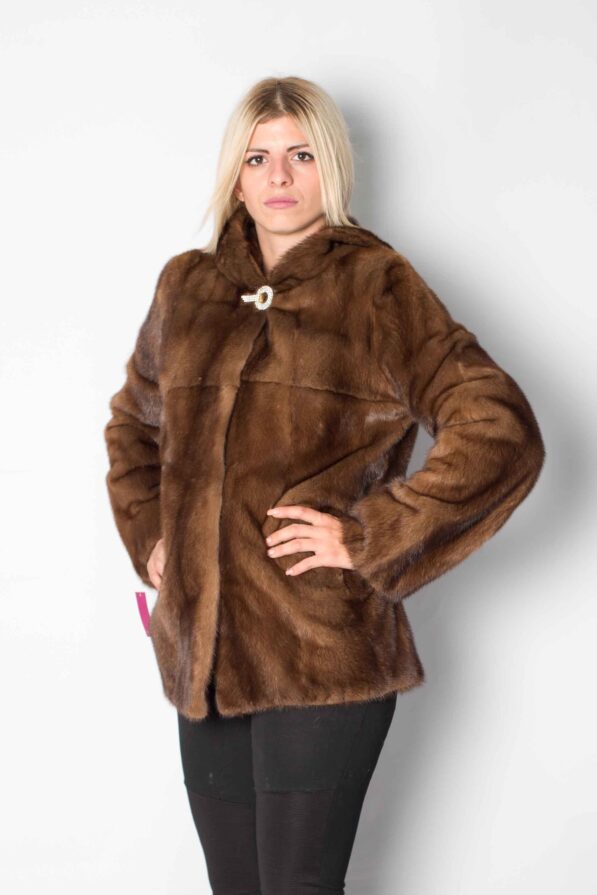 Coat mink brown