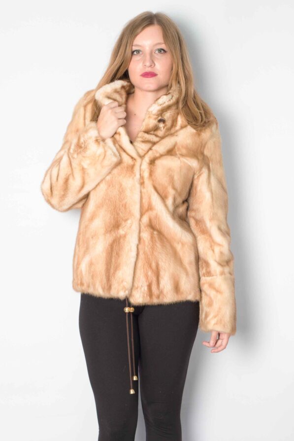 Coat mink goldwhite