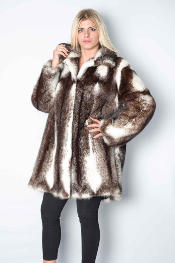 Coat mink brown-cross