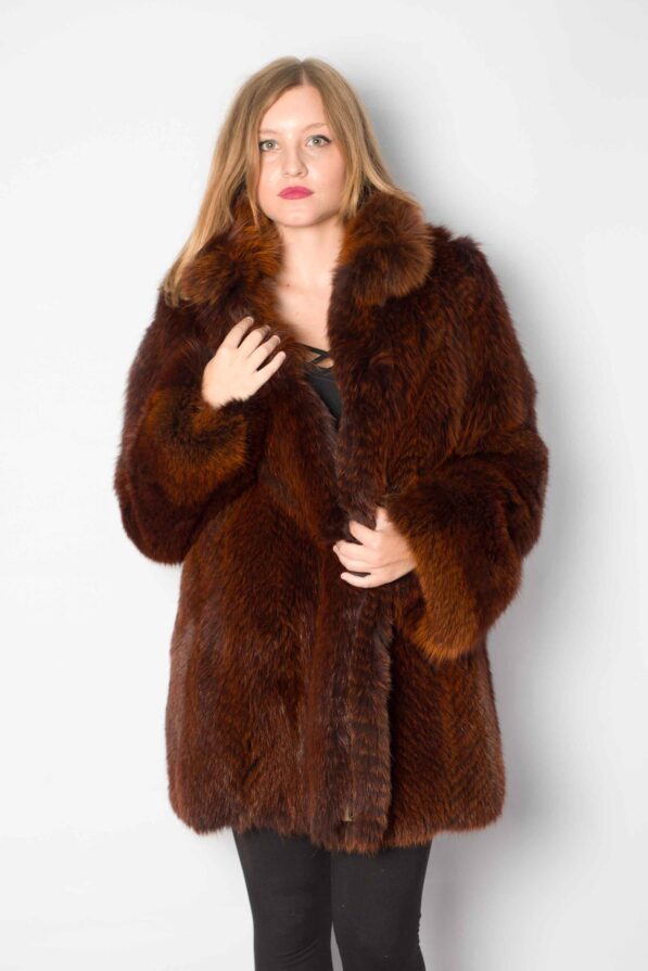Coat fox light-brown